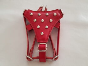 قلاده کتفی چرم طبیعی پرچ دار