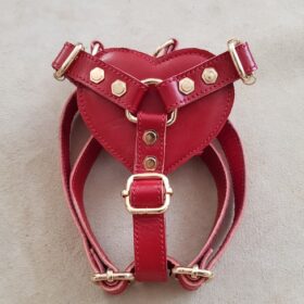 قلاده کتفی چرم طبیعی مدل قلب