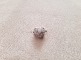 آویز قلب نگین دار سیلور