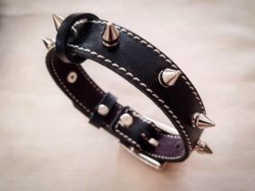 قلاده چرم اسپایک