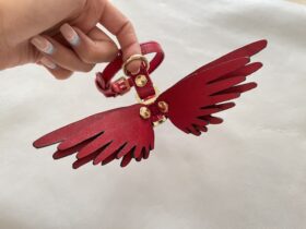 قلاده کتفی چرم طبیعی مدل فرشته