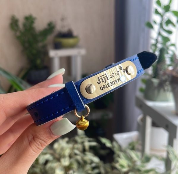 پلاک متصل لب گرد با گردنی چرم طبیعی دوخت دار (1.5cm) - Image 7