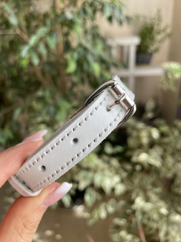 پلاک متصل لب گرد با گردنی چرم طبیعی دوخت دار (1.5cm) - Image 10